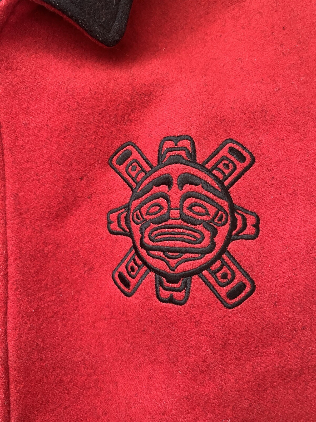 Pendleton Wool Jacket Bomber Red Black Made In US… - image 6