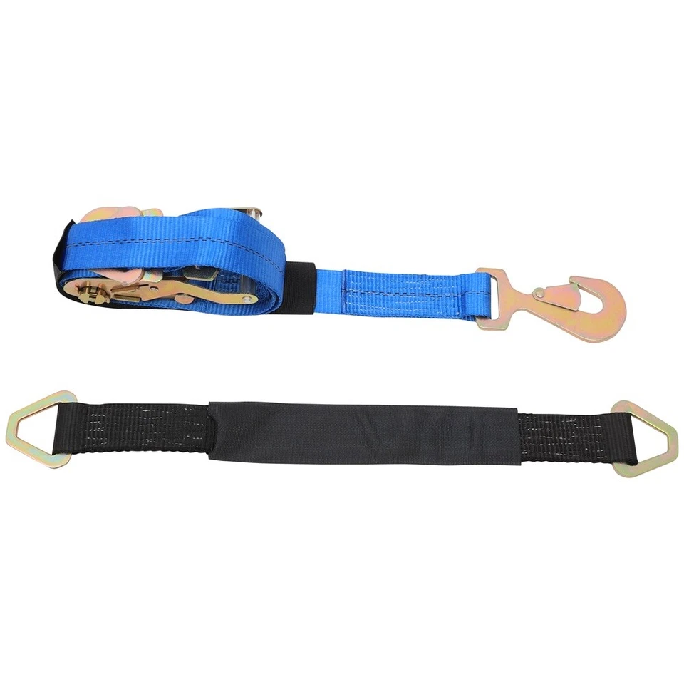 4 correas de amarre de trinquete con ganchos a presión correas de eje remolque para carros Foto 2 de 4