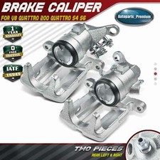 2x Rear Left Right Brake Calipers W 1 Piston For Audi V8 Quattro 200 Quattro