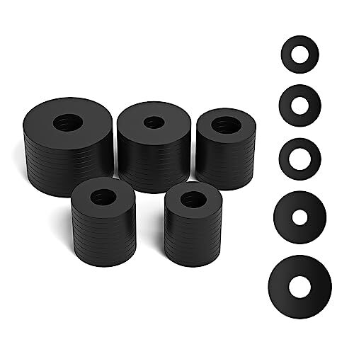 50pcs Flat Rubber Washers Assortment Kit Abrasion Resistant Rubber Washer Hea eBay