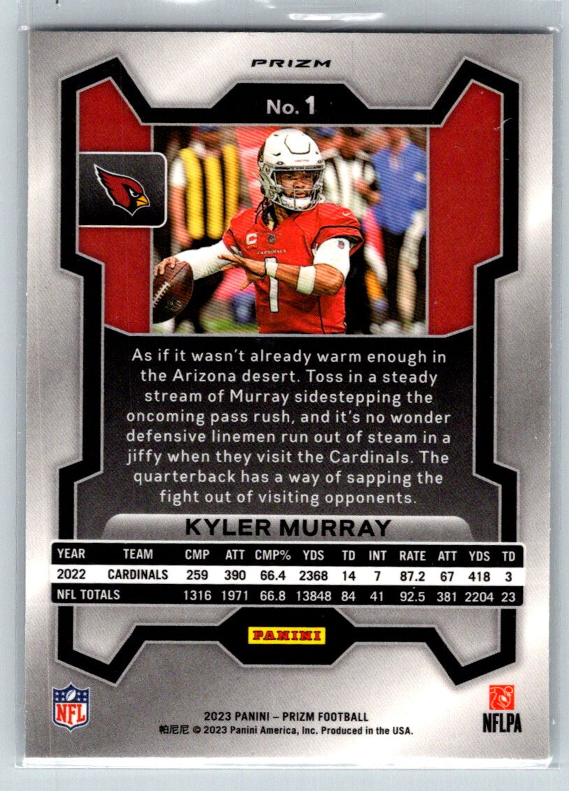 2023 Panini Prizm Silver Prizm Kyler Murray #1 TC5654 | eBay