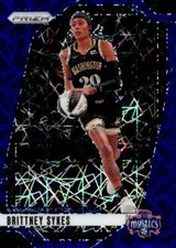 BRITTNEY SYKES 2024 Panini Prizm WNBA Blue Velocity Prizm #80 Washington Mystics