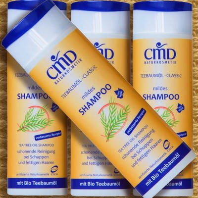CMD Teebaumöl Mildes Shampoo 200ml Schuppen Anti-Fett Haar vegan Naturkosmetik
