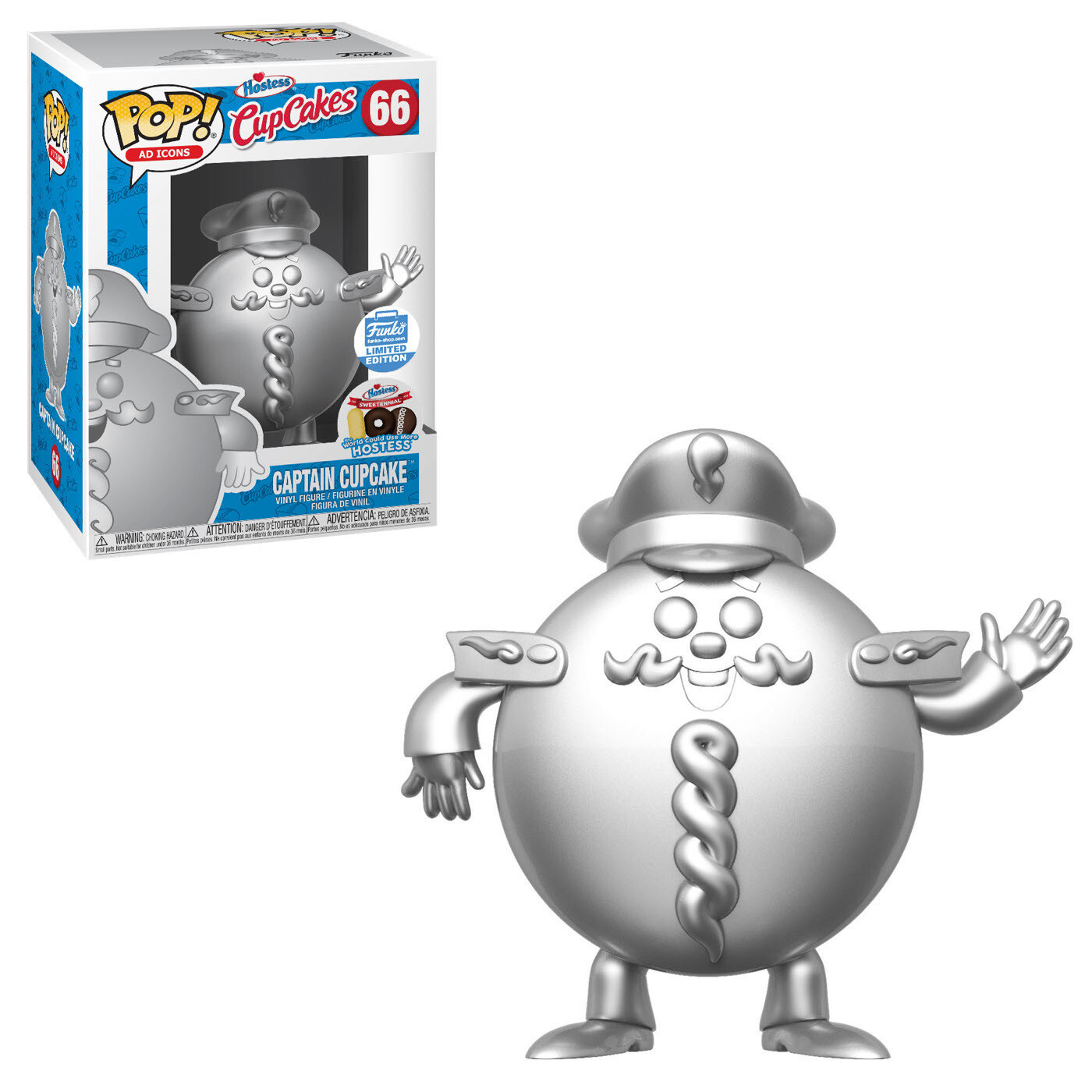 Funko Pop! Iconos Publicitarios Captain Cupcake #66 [Platino] Exclusivo