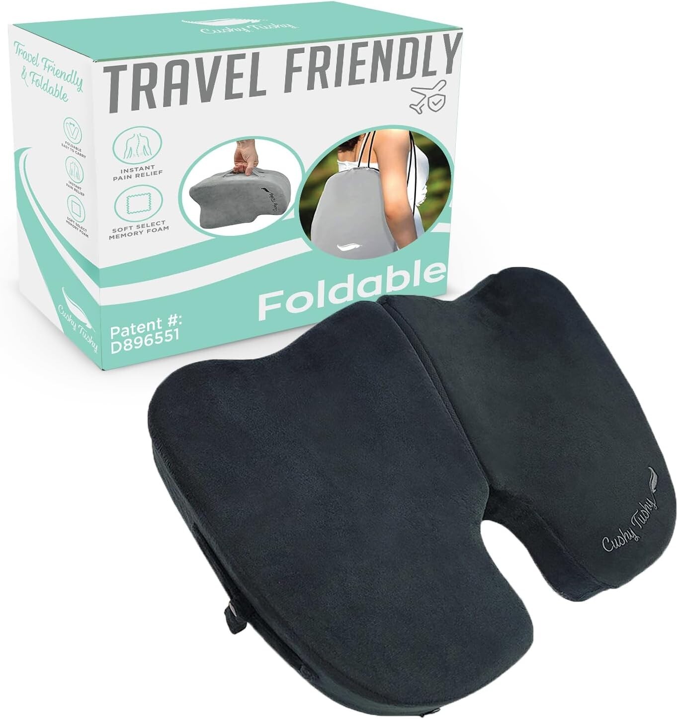Versatile Travel Seat Cushion - Relief for Back, Sciatica & Comfortable Sitting