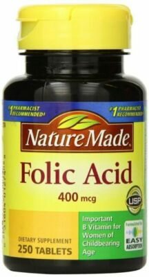 Nature Made Folic Acid 400 mcg (665 mcg Dfe) 250 Tabs