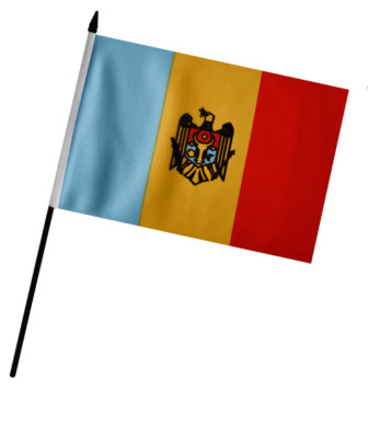 Moldova Hand Flag (9'' x 6'')