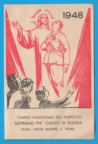 Tempio Nazionale del Perpetuo Caduti di Guerra Calendarietto Anno 1948 MA003 - Foto 1 di 3