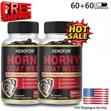 Horned Goat Capsules with Maca,Ginseng,Tribulus -60Caps2 Bottles,Energy Support