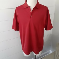 NIKE GOLF DRI FIT POLO SHIRT SHORT SLEEVE BUTTON UP. SZ. L