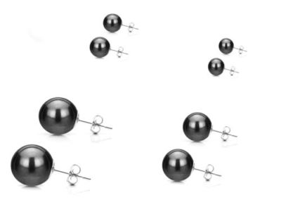 Orecchini placcati argento Sterling a forma di sfera