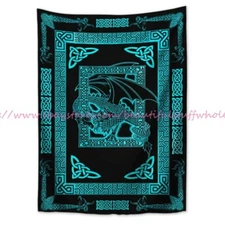 room wall decor celtic pagan Celtic knots tapestry cloth poster