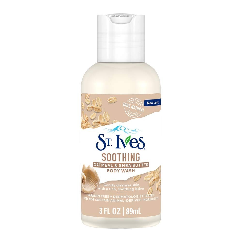 St. Ives Nourish & Soothe Body Wash, Oatmeal and Shea Butter 3 oz (Pack of 7)
