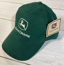 JOHN DEERE Green Hat NWT, 100 Cotton, Pre-Curved Printed Bill, New, NOS
