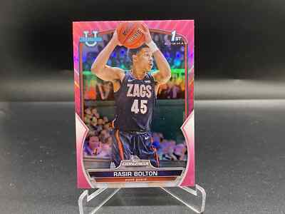 #ad Rasir Bolton 2022 23 Bowman U Chrome Pink Refractor #12 Gonzaga $1.99
