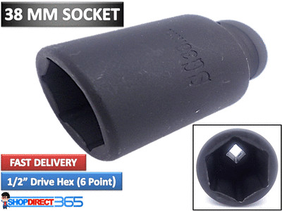 38 mm Steckschlüssel Deep Impact 1/2'' Vierkant 6 Punkt/Seite (Sechskant) Nabenmuttern, Schwungrad etc.