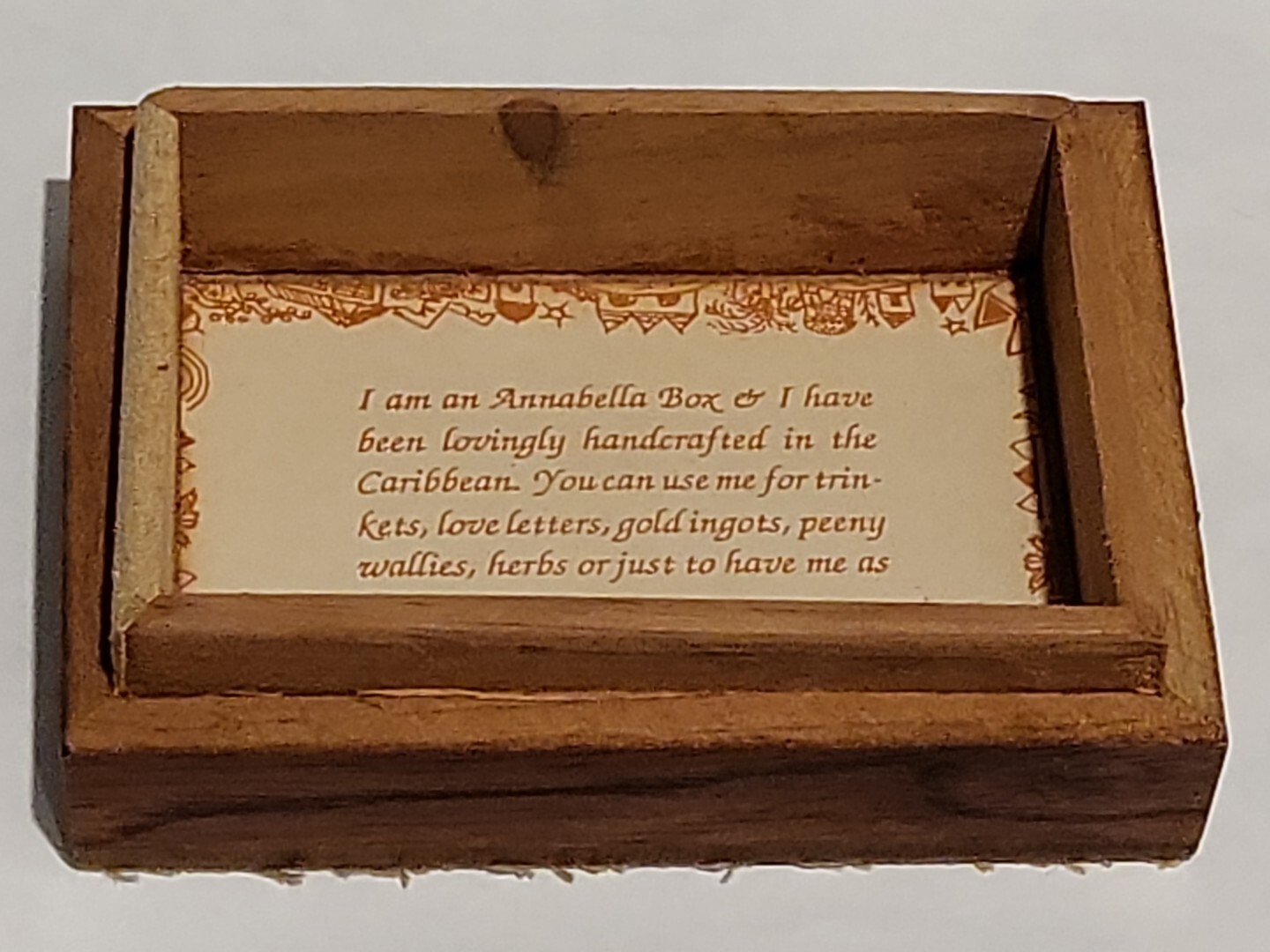 Vintage Annabella Box Jamaican Folk Artist Rudi Patterson Palm Trees