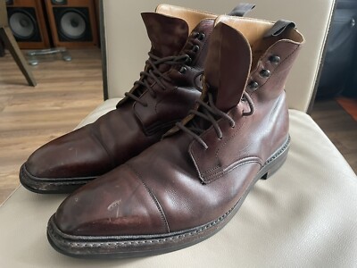 Chaussures bottes en cuir marron Crockett Jones Northcote pour