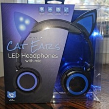 Hype LED Cat Ears Headphones With Mic