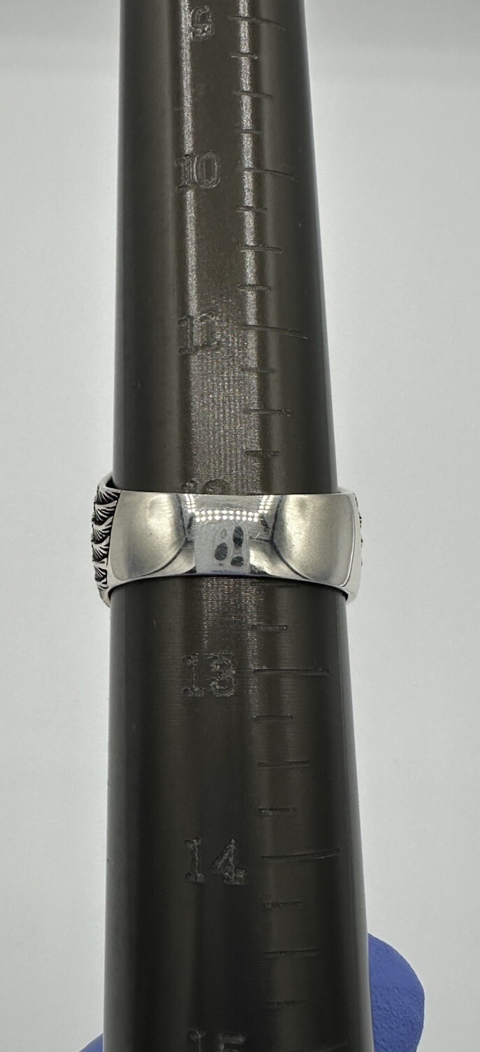 Sterling Silver 925 Men Patterned Handcarved Skul… - image 12