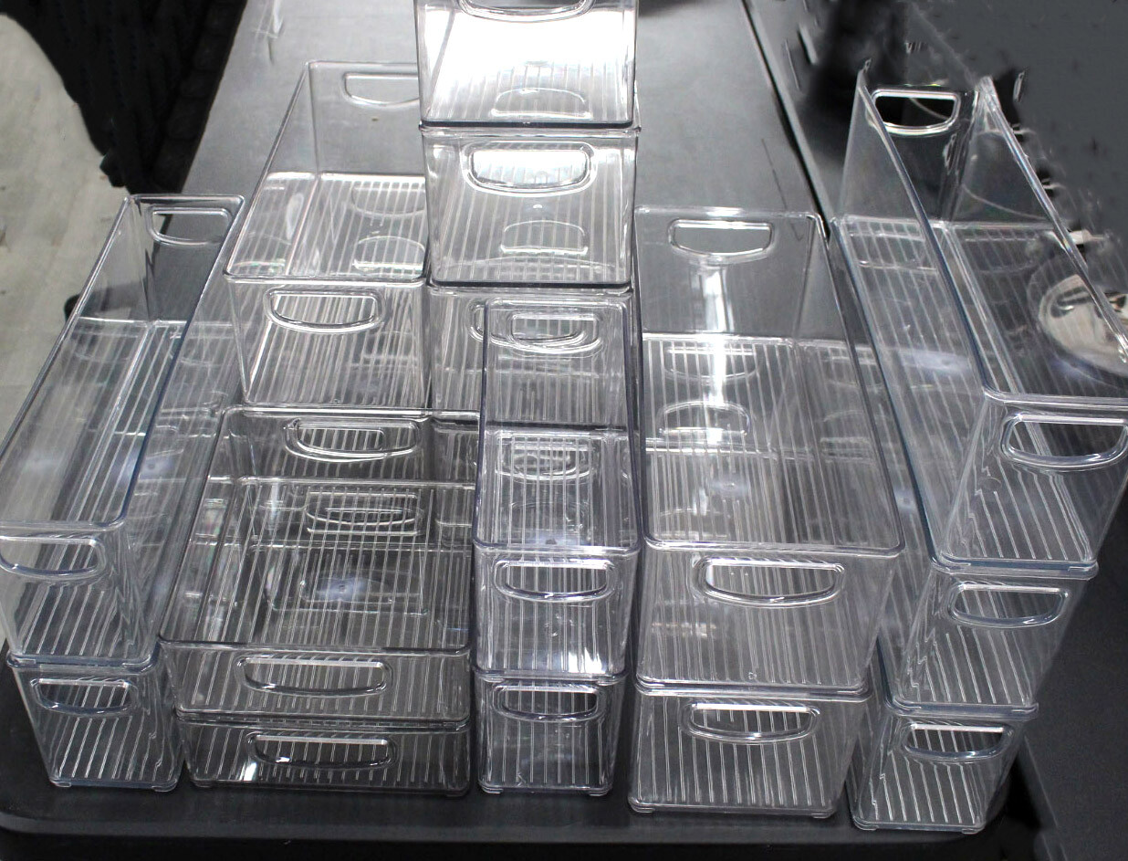 iDesign 07082CO Linus Kitchen Bin Starter Kit 18Piece Set Clear