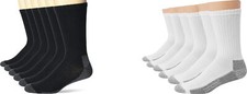 Hanes Double Tough Men's Work Crew Socks 6 Pairs 
