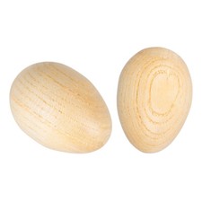 Wooden Maracas Shakers Musical Percussion Instrument Eggs 2pcs Beige Q0T5