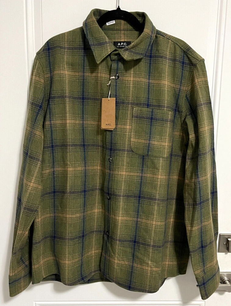 A.P.C. Men’s Surchemise Trek Wool Blended Overshirt Jacket - Size XXL - MRSP$415