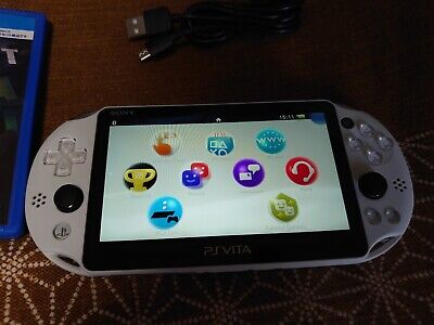 PlayStation Vita Minecraft Special Edition PCH-2000 ZA Slim White with USB  ,Game