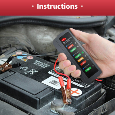 Digitale accutester - 12 V Zonder externe voeding - GEKO