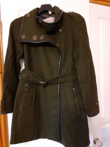 olive green wool coat