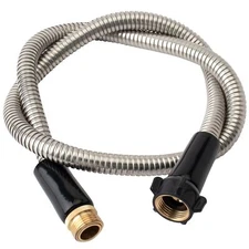 304 Stainless Steel 4ft Garden Hose With Female To Male Brass Connector 18mm Out