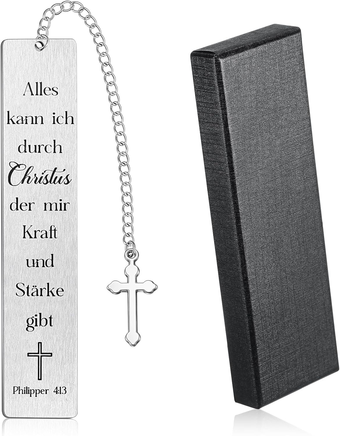 Christliches Lesezeichen Bibelvers Kreuz Anhänger Geschenk Kommunion