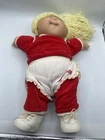 VTG Vintage Cabbage Patch Kids CPK W/Shoes Outfit Read Blond Girl Green Eyes