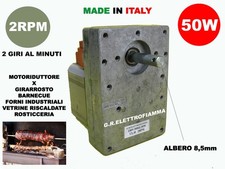 MOTORE GIRARROSTO POTENTE 50W 2RPM GRILL BARBECUE ASTA SPIEDO FORNO ATOM MASTER