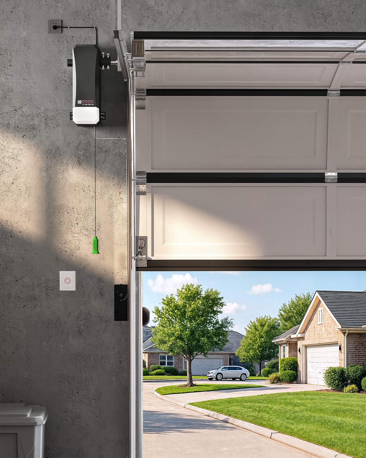 ZUMI Automatic Wall Mount App-Control Garage Door Opener Wall Switch IR Sensors