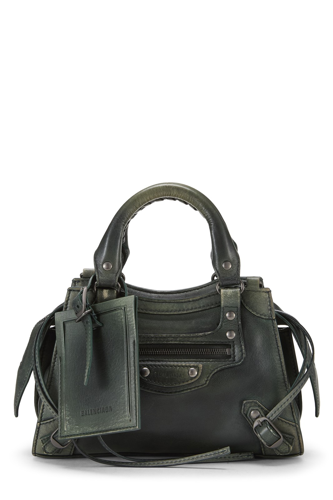 Balenciaga Green Calfskin Neo Classic City Nano - WGACA