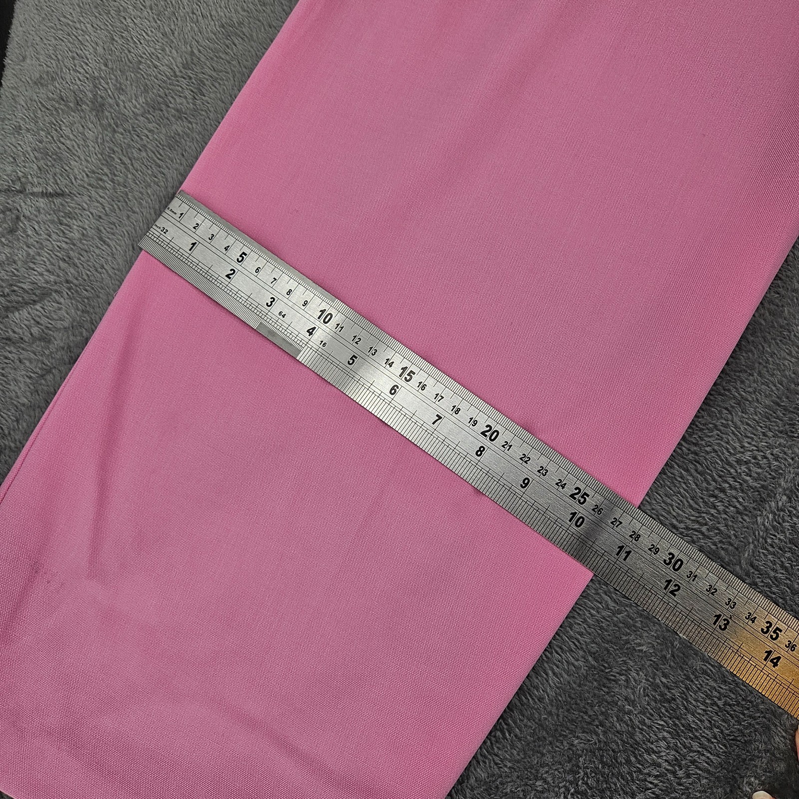 M&S Women's Rose Pink Wide Leg Tailored Trousers UK 12 Short Smart Stretch image 3