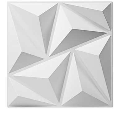 Art3d Wall Panels 3D Panels PVC Plastic Panels  30 x 30 cm White Pack of 20