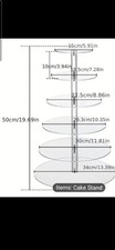 6 Tier Cupcake Stand Clear Acrylic Cup Cake Holder Stand Tree Tower 15-40cm