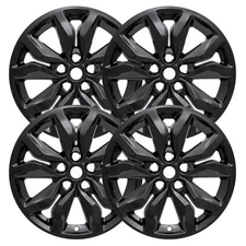 Set of 4 Gloss Black 18" Impostor Wheel Skins for 16-18 Chevy Impala Rim Covers