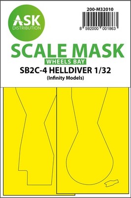 Art Scale Kit 200-M32010 - 1:32 SB2C-4 Helldiver wheel bays express mask for Inf