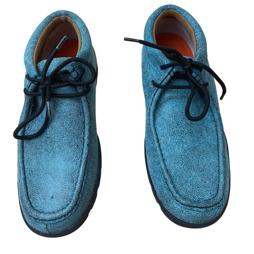 Ferrini Rogue Blue Leather Upper Lace Up Ankle Chukka Boots Womens Size 7.5 NWOT - Image 1