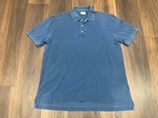 Lacoste Vintage Washed Men  s Blue Alligator   Collared Polo Shirt 7