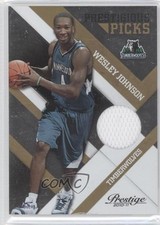 2010-11 Prestige Prestigious Picks Gold Materials 93/99 Wesley Johnson #4 0j6