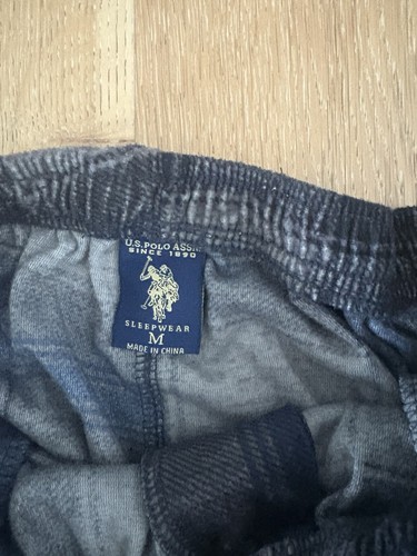 U.S. Polo Assn Men's Size Medium Sleepwear Pants Plaid Blue And Gray - Picture 3 of 4