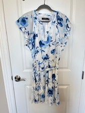NWT Lauren Ralph Lauren Women's Floral Belted Cotton Voile Dress Size 10