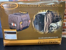 Mud River Dixie Insulated Dog Kennel Cover Large 36x26x26 Brown Crate Cover