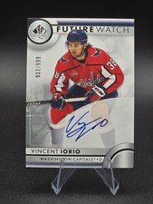 2023-24 UD SP Authentic Vincent Iorio Future Watch RC Auto /999 Capitals