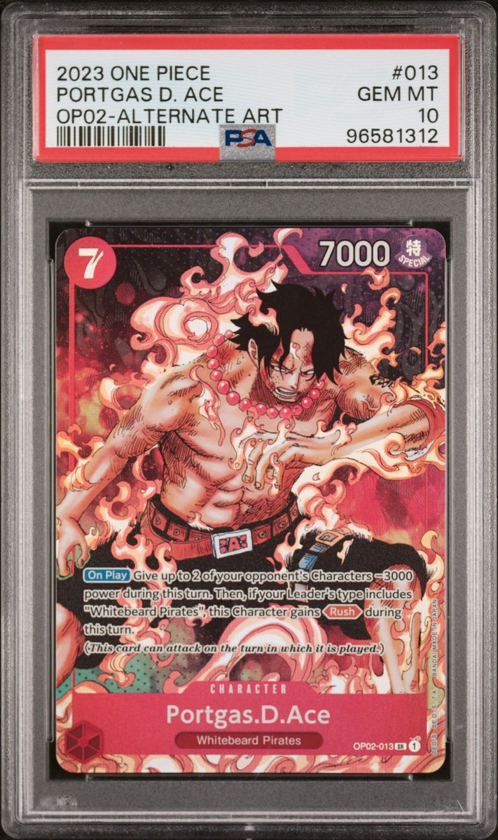 2023 ONE PIECE OP02-PARAMOUNT WAR ALTERNATE ART #013 PORTGAS D
